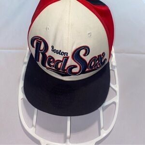 New Era BOSTON RED SOX 9Fifty Raised Script Red/White/Blue Snapback Hat Cap